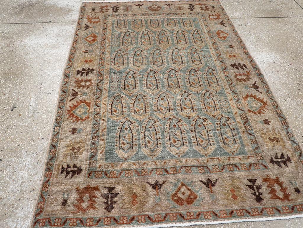 20ième siècle Collection Sabab, tapis persan Malayer du milieu du 20e siècle en vente