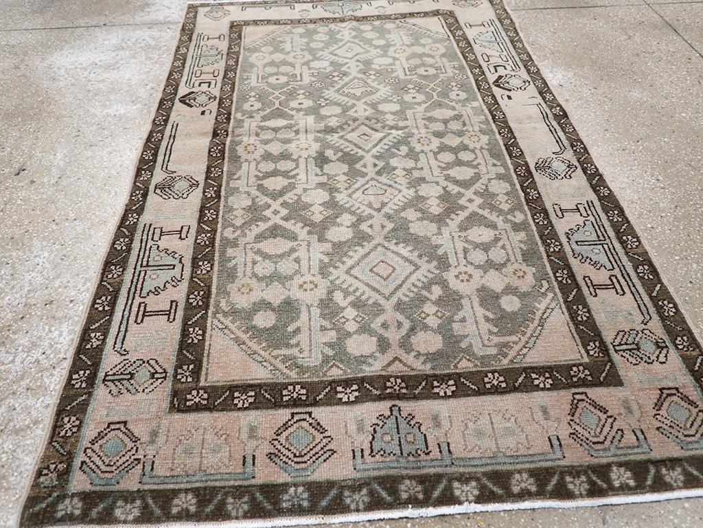 20ième siècle Collection Sabab, tapis persan Malayer du milieu du 20e siècle en vente