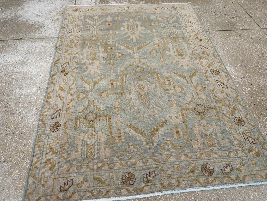 XX secolo Galerie Shabab Collection Mid-20th Century Persian Malayer Throw Rug in vendita