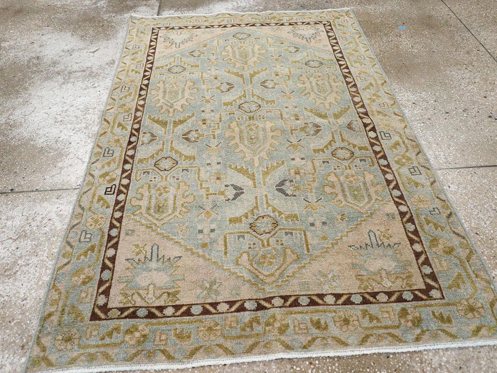 20ième siècle Collection Sabab, tapis persan Malayer du milieu du 20e siècle en vente