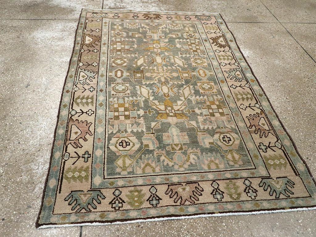 20ième siècle Collection Sabab, tapis persan Malayer du milieu du 20e siècle en vente