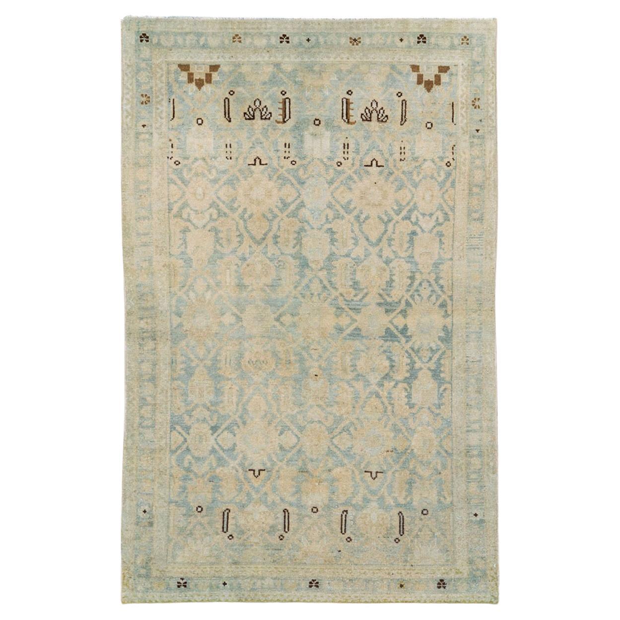 Galerie Shabab Collection Mid-20th Century Persian Malayer Throw Rug For Sale