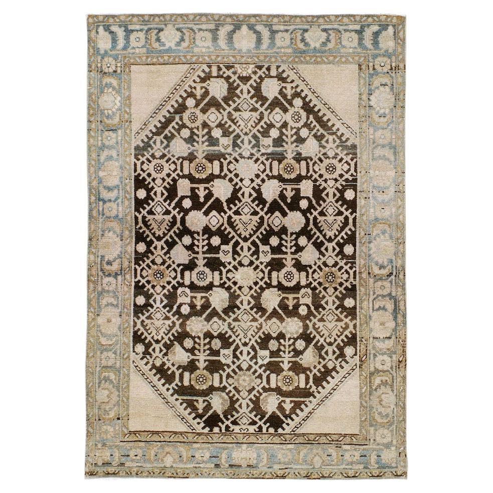 Galerie Shabab Collection Mid-20th Century Persian Malayer Throw Rug