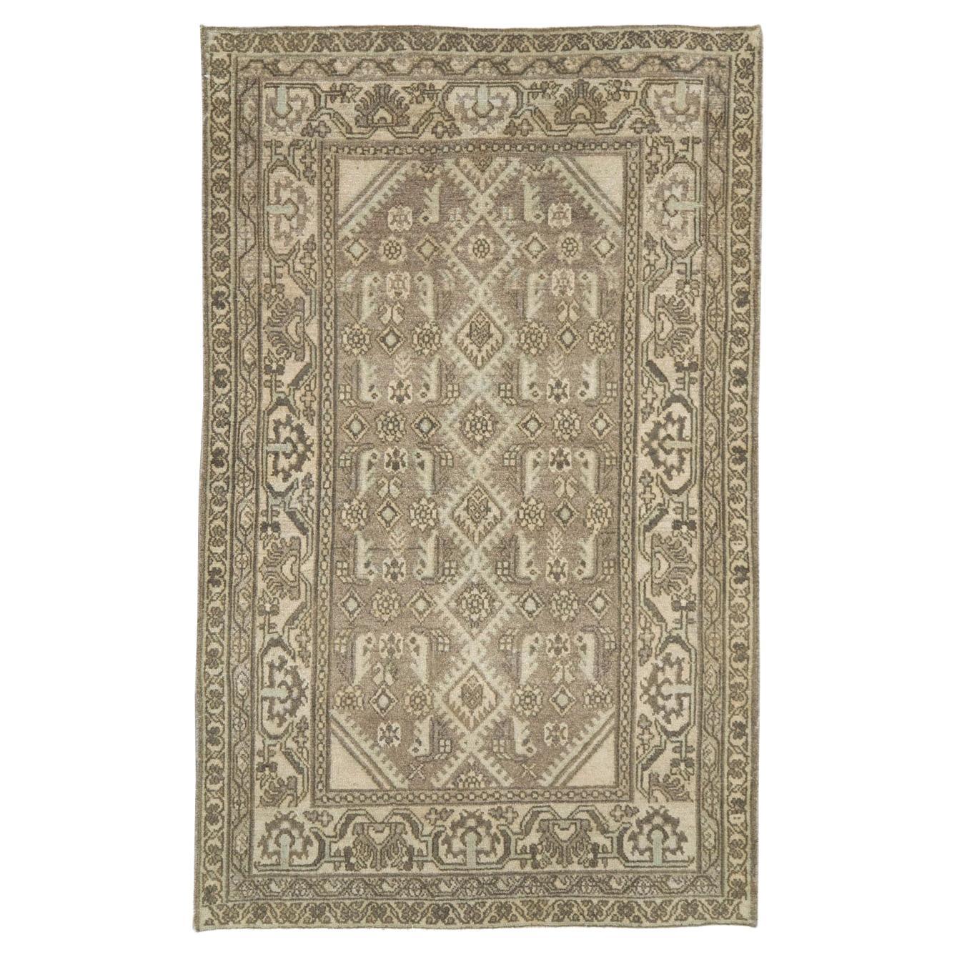 Galerie Shabab Collection Mid-20th Century Persian Malayer Throw Rug