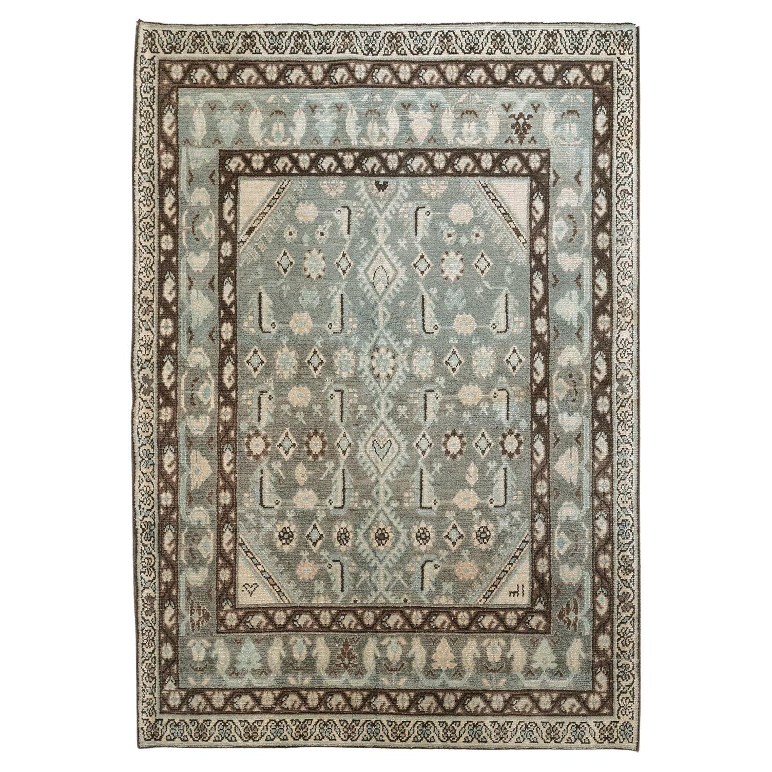 Galerie Shabab Collection Tappeto da lancio persiano Malayer della metà del XX secolo
