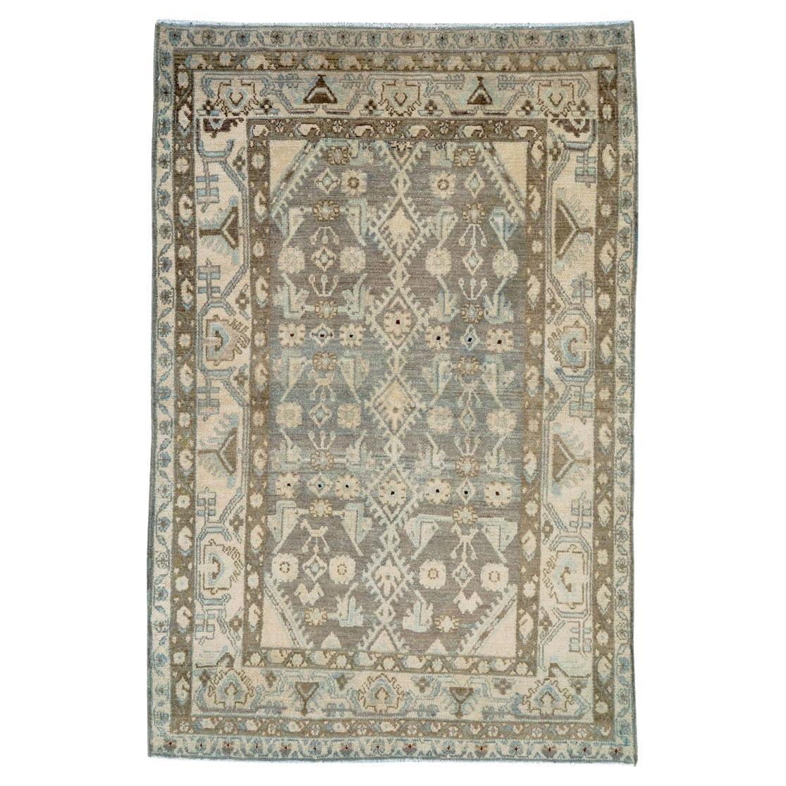 Galerie Shabab Collection Tappeto da lancio persiano Malayer della metà del XX secolo