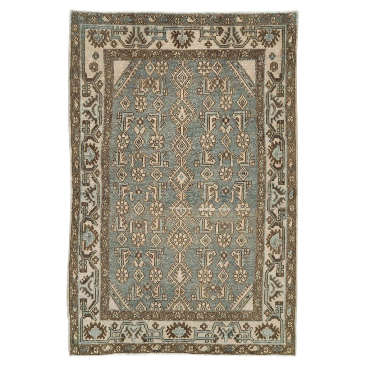 Galerie Shabab Collection Tappeto da lancio persiano Malayer della metà del XX secolo