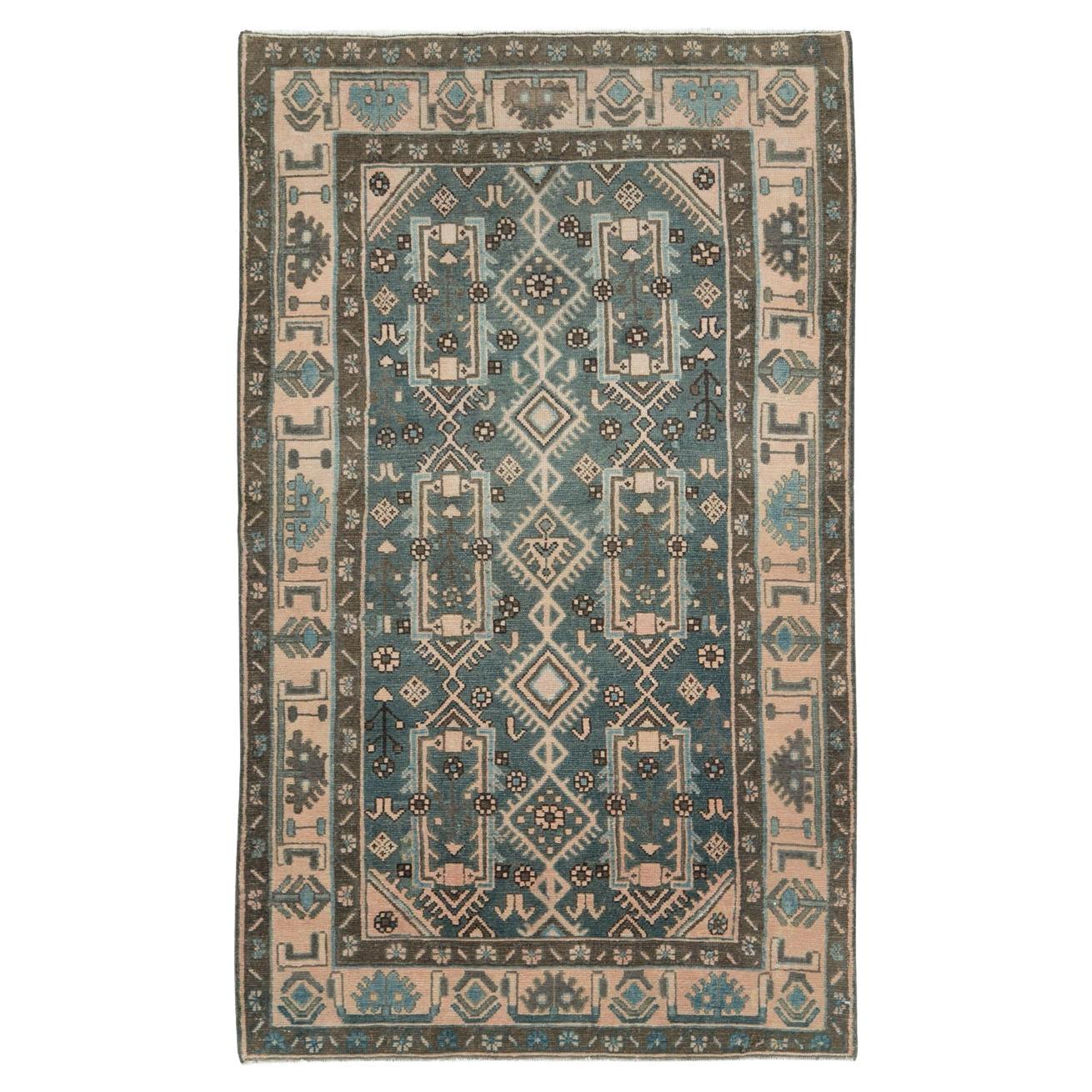 Galerie Shabab Collection Mid-20th Century Persian Malayer Throw Rug For Sale