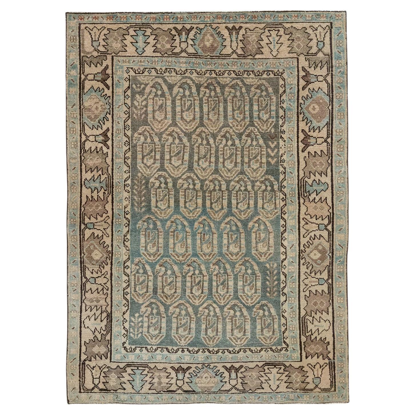 Galerie Shabab Collection Tappeto da lancio persiano Malayer della metà del XX secolo in vendita