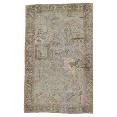 Galerie Shabab Collection Tappeto pittorico persiano Tabriz della metà del XX secolo