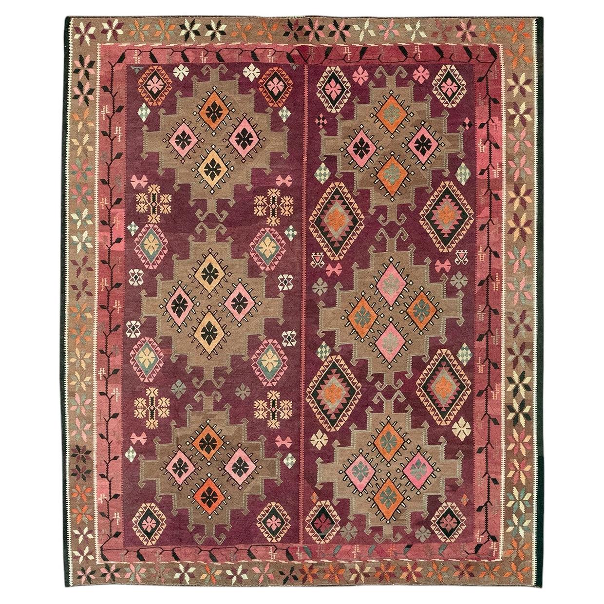 Galerie Shabab Collection Mid-20th Century Turkey Flatweave Kilim Carpet