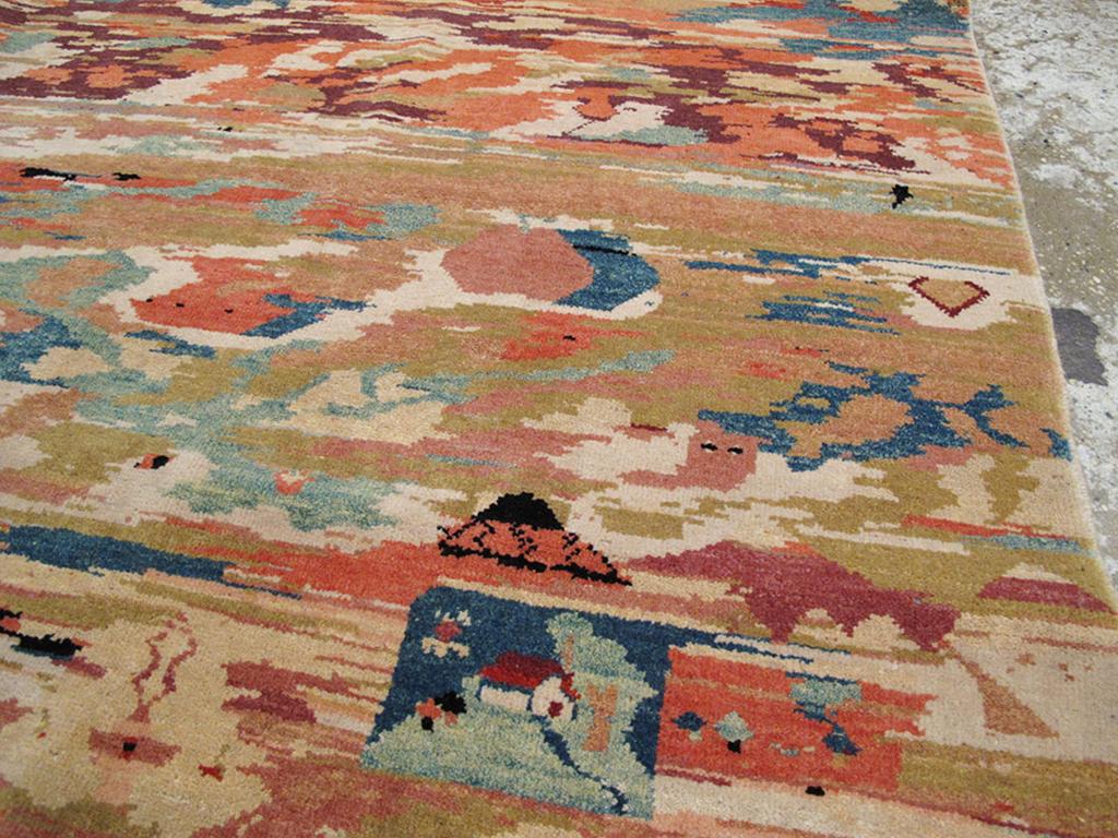 Colección Galerie Shabab Alfombra de acento de Anatolia turca de mediados del siglo XX Turco en venta