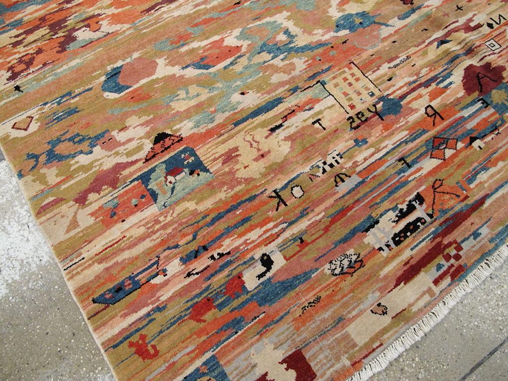Colección Galerie Shabab Alfombra de acento de Anatolia turca de mediados del siglo XX Lana en venta