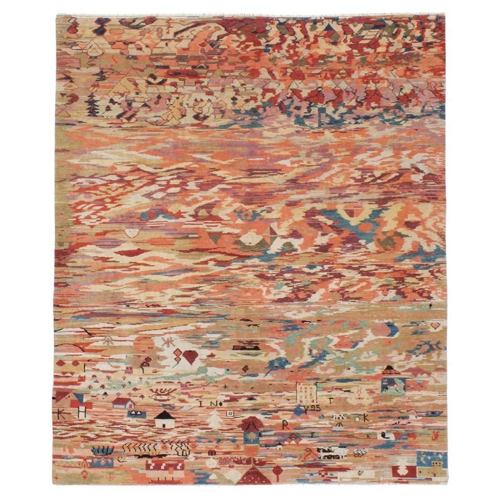 Colección Galerie Shabab Alfombra de acento de Anatolia turca de mediados del siglo XX en venta
