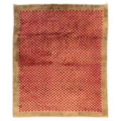 Galerie Shabab Collection: Türkischer Art-déco-Teppich aus Anatolien, Mitte des 20. Jahrhunderts