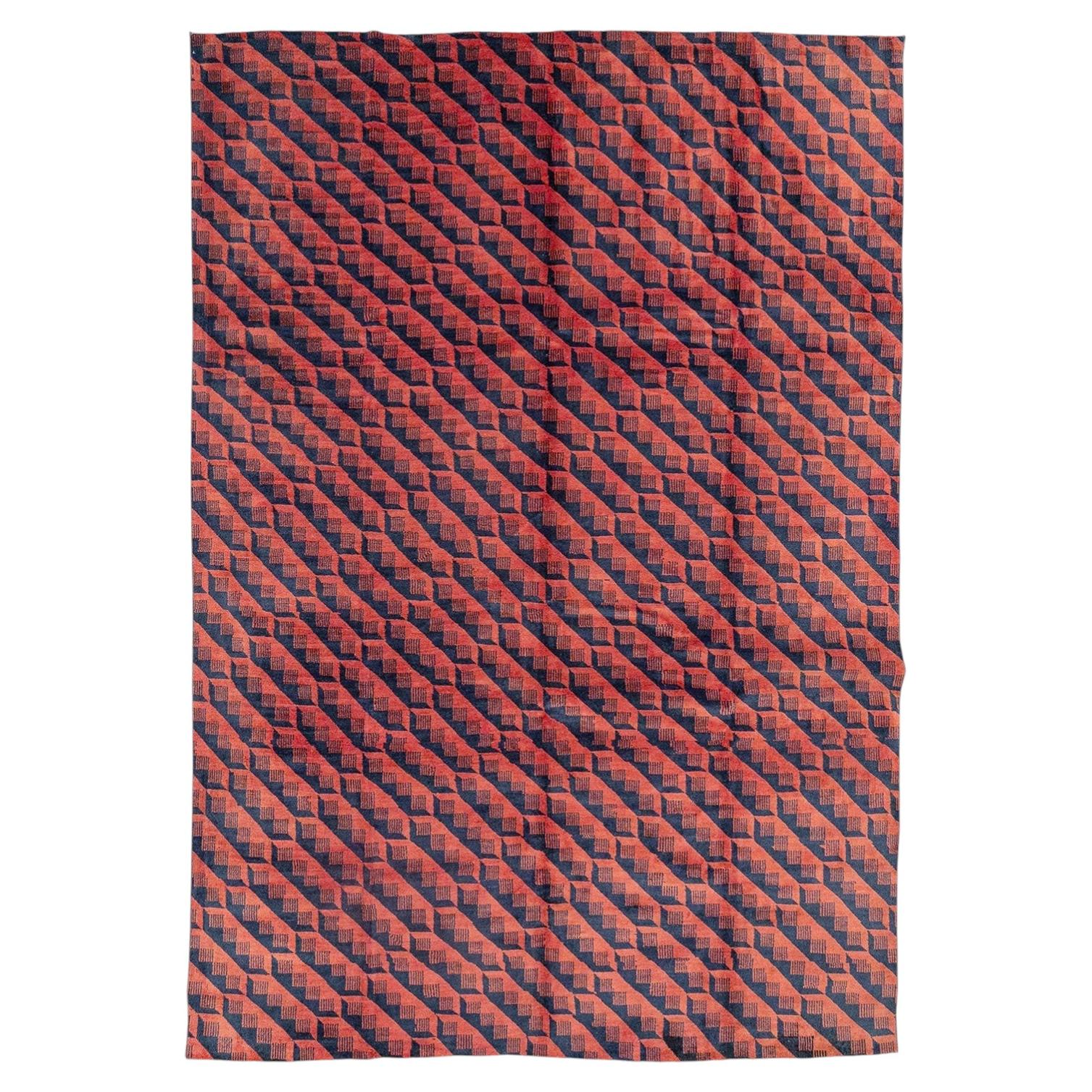 Galerie Shabab Collection Mid-20th Century Turkish Anatolian Art Deco Carpet