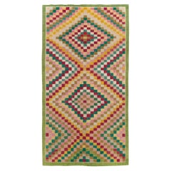 Galerie Shabab Collection: Türkischer Art-déco-Teppich aus Anatolien, Mitte des 20. Jahrhunderts