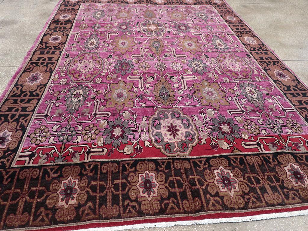 Wool Galerie Shabab Collection Mid-20th Century Turkish Anatolian Carpet For Sale