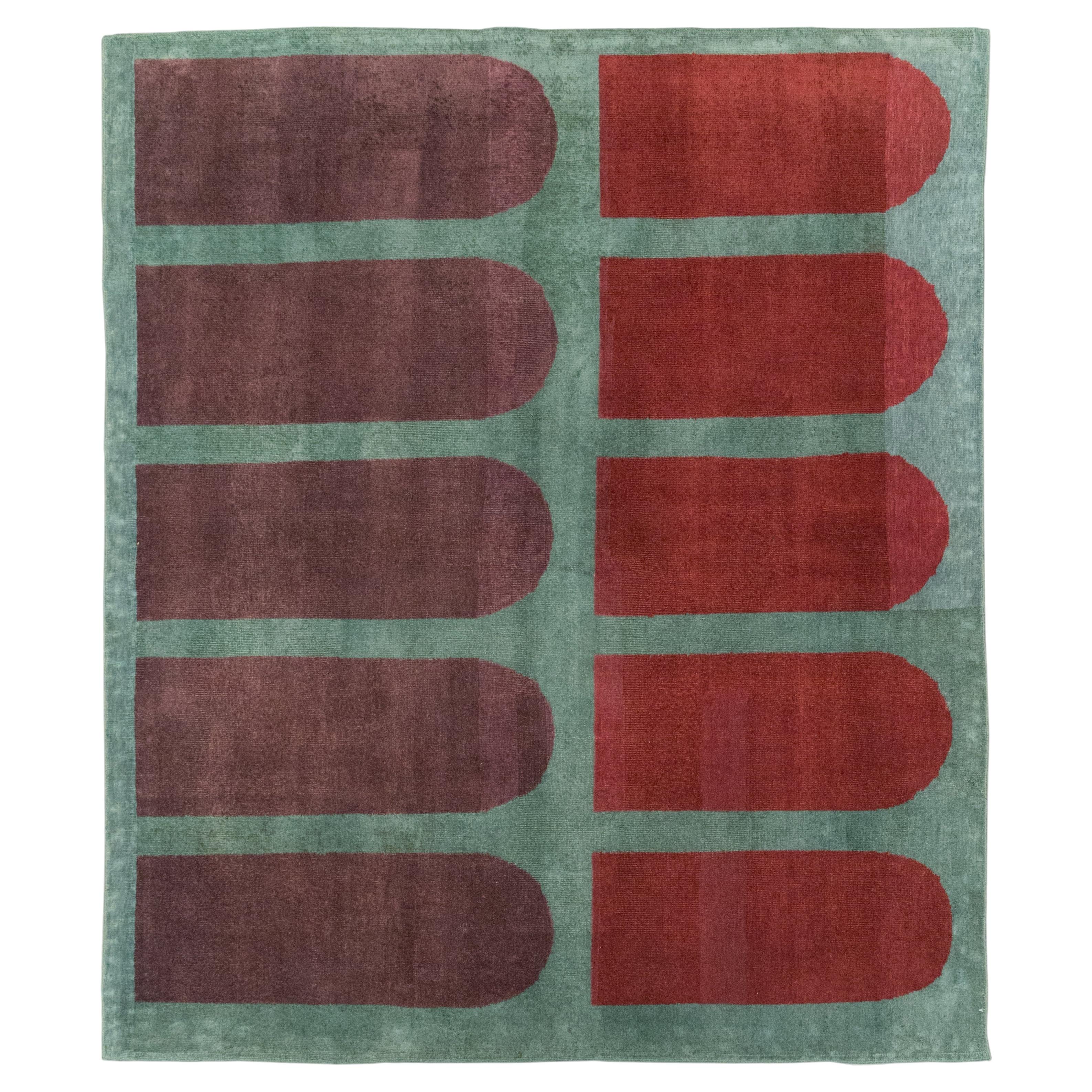 Galerie Shabab Collection Mid-20th Century Turkish Anatolian Deco Style Carpet