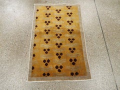 Galerie Shabab Collection'S Tappeto da lancio turco anatolico deco della metà del XX secolo