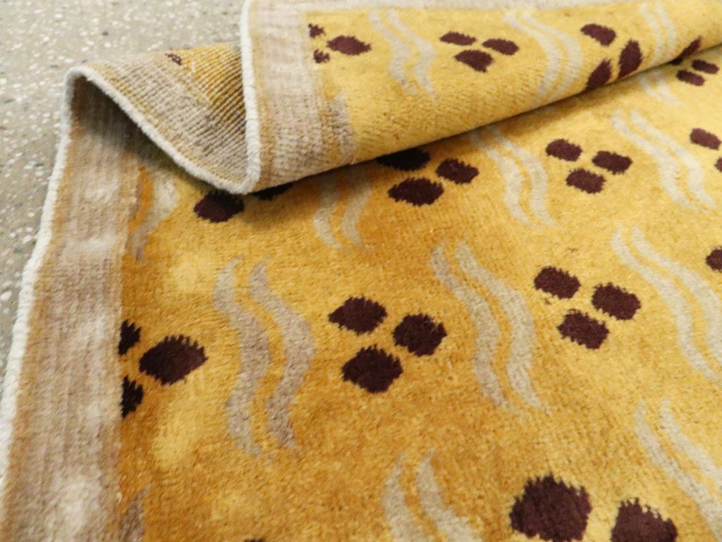 Galerie Shabab Collection Mid-20th Century Turkish Anatolian Deco Throw Rug For Sale 1