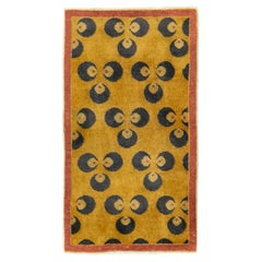 Galerie Shabab Collection'S Tappeto da lancio turco anatolico deco della metà del XX secolo
