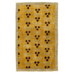 Galerie Shabab Collection'S Tappeto da lancio turco anatolico deco della metà del XX secolo