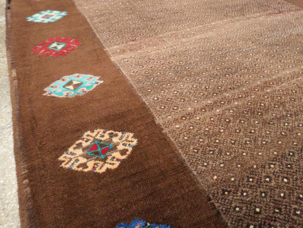 Rustic Galerie Shabab Collection Mid-20th Century Turkish Anatolian Gallery Carpet For Sale
