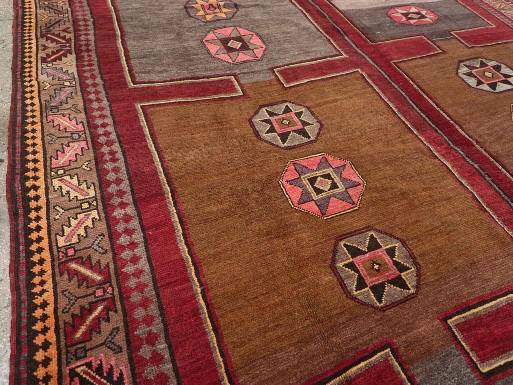 Tribal Mid-20th Century Turkish Anatolian Room Size Rug For Sale