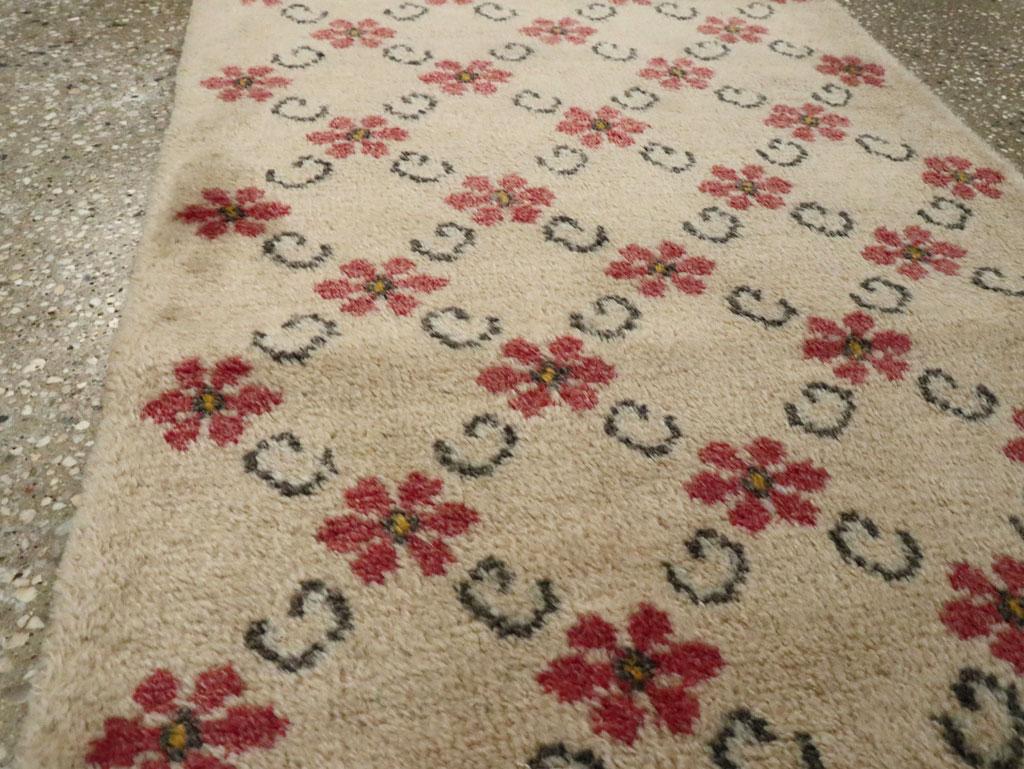 Rustic Galerie Shabab Collection Mid-20th Century Turkish Anatolian Runner For Sale