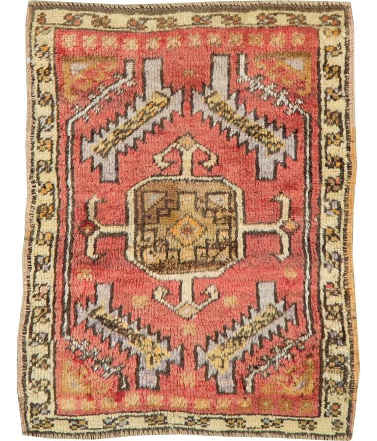 Rustico Galerie Shabab Collection Tappeto da lancio turco anatolico della metà del XX secolo in vendita