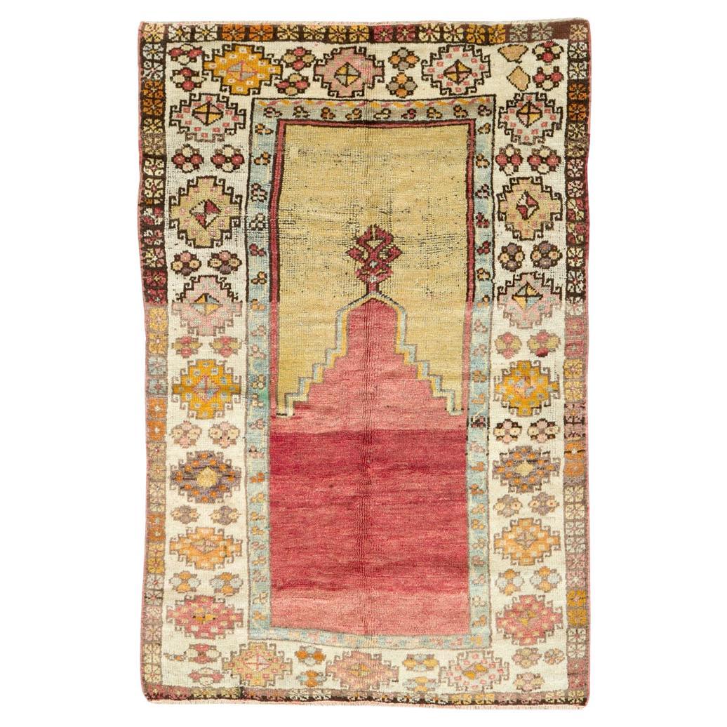Galerie Shabab Collection Mid-20th Century Turkish Anatolian Throw Rug For Sale