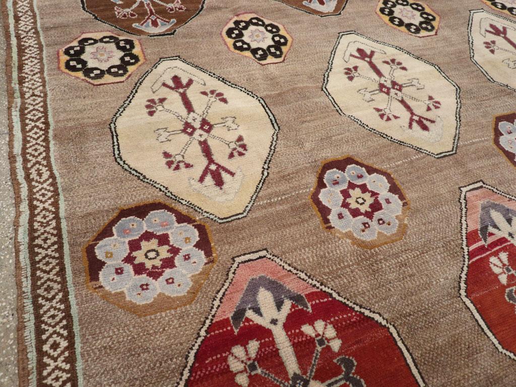 Hand-Knotted Galerie Shabab Collection Mid-20th Century Turkish Anatolian Tribal Carpet For Sale