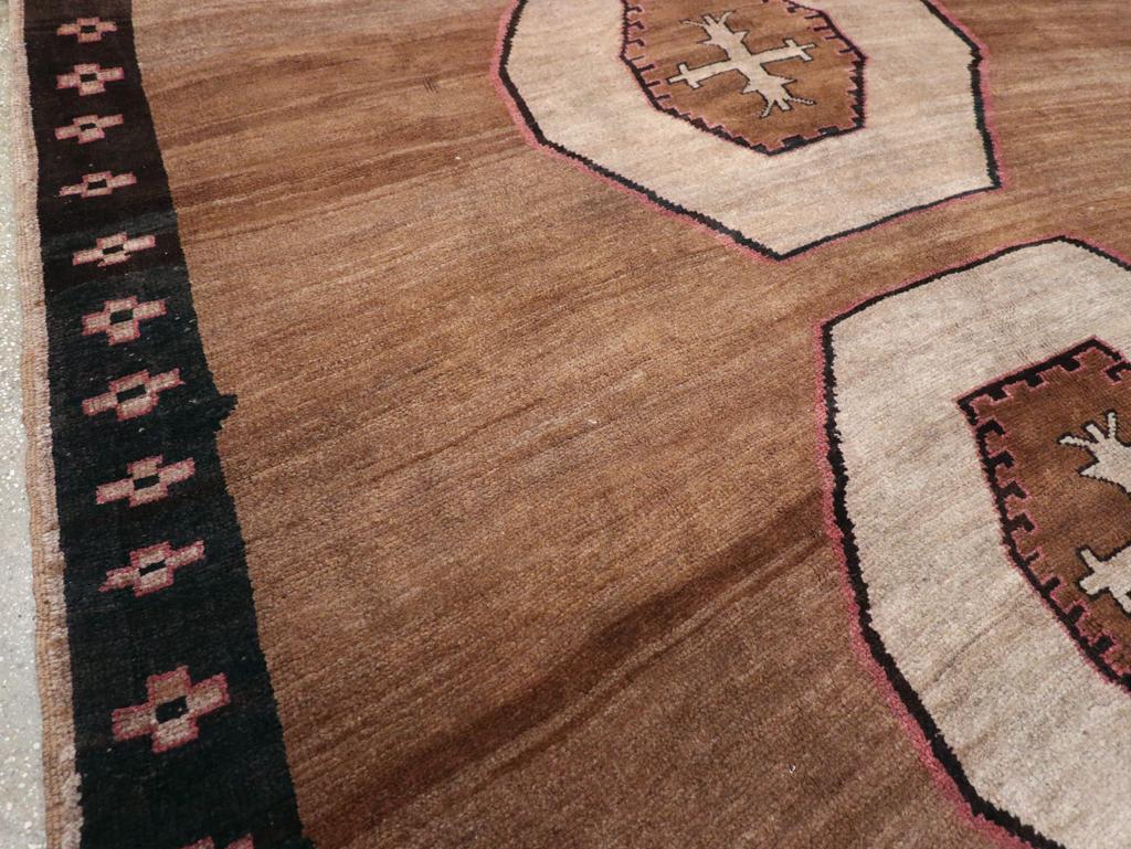 Hand-Knotted Galerie Shabab Collection Mid-20th Century Turkish Anatolian Tribal Carpet For Sale