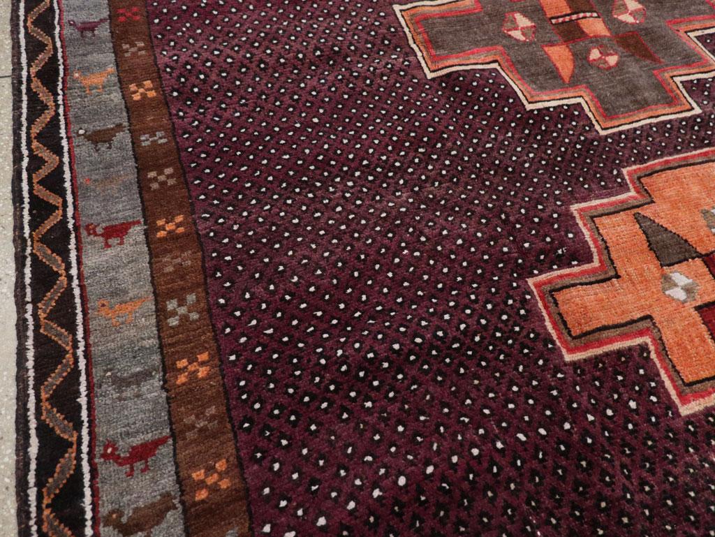 Hand-Knotted Galerie Shabab Collection Mid-20th Century Turkish Anatolian Tribal Carpet For Sale