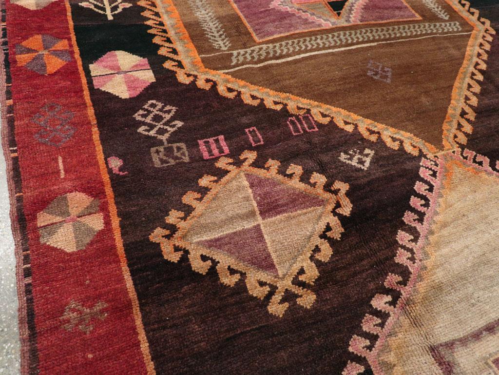 Hand-Knotted Galerie Shabab Collection Mid-20th Century Turkish Anatolian Tribal Carpet For Sale