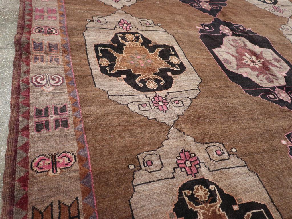 Hand-Knotted Galerie Shabab Collection Mid-20th Century Turkish Anatolian Tribal Carpet For Sale
