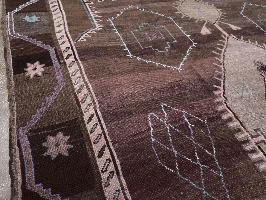 Hand-Knotted Galerie Shabab Collection Mid-20th Century Turkish Anatolian Tribal Carpet For Sale