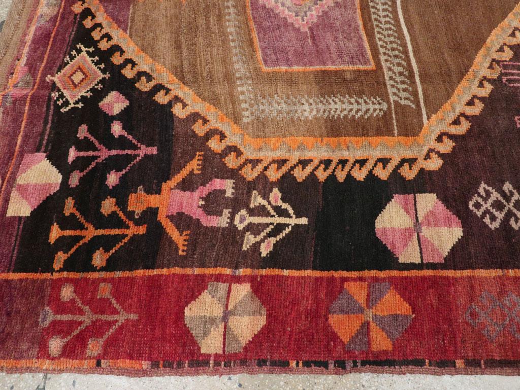 Wool Galerie Shabab Collection Mid-20th Century Turkish Anatolian Tribal Carpet For Sale