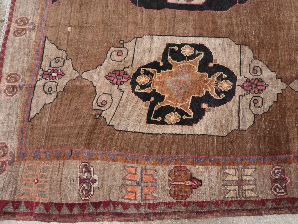 Wool Galerie Shabab Collection Mid-20th Century Turkish Anatolian Tribal Carpet For Sale