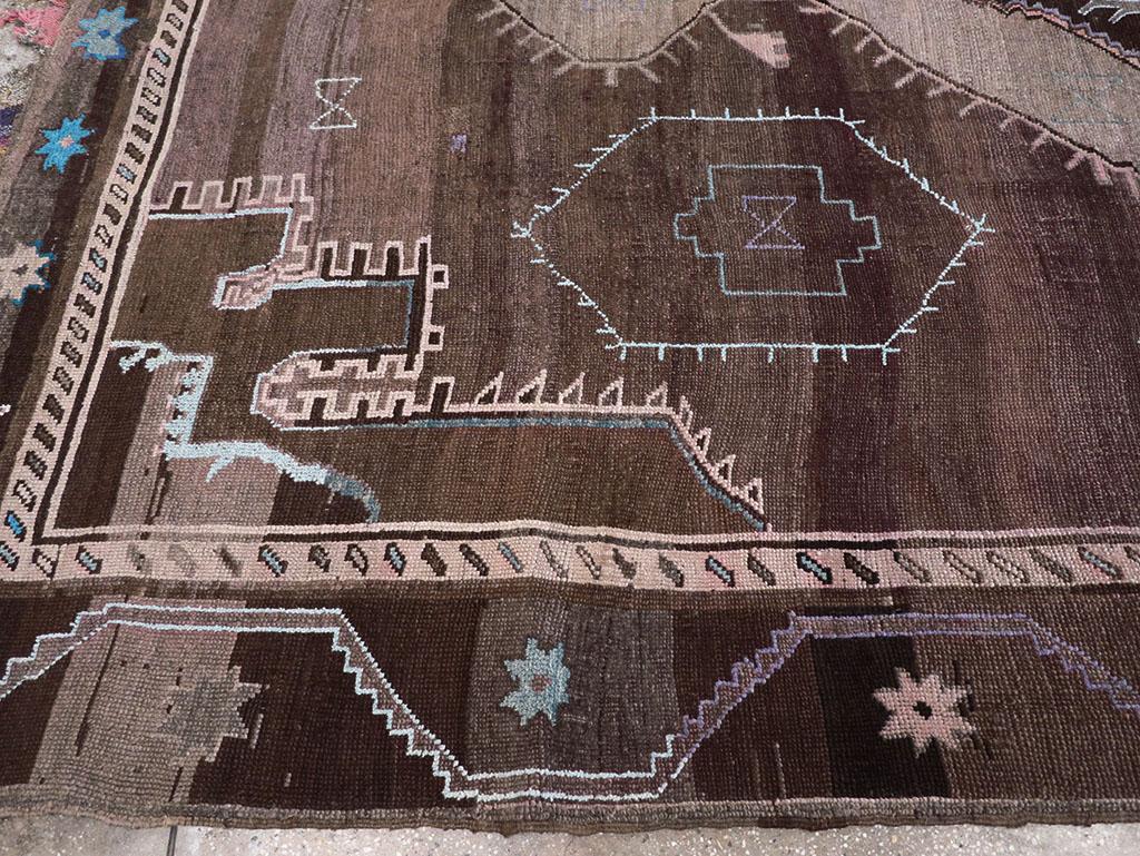 Wool Galerie Shabab Collection Mid-20th Century Turkish Anatolian Tribal Carpet For Sale