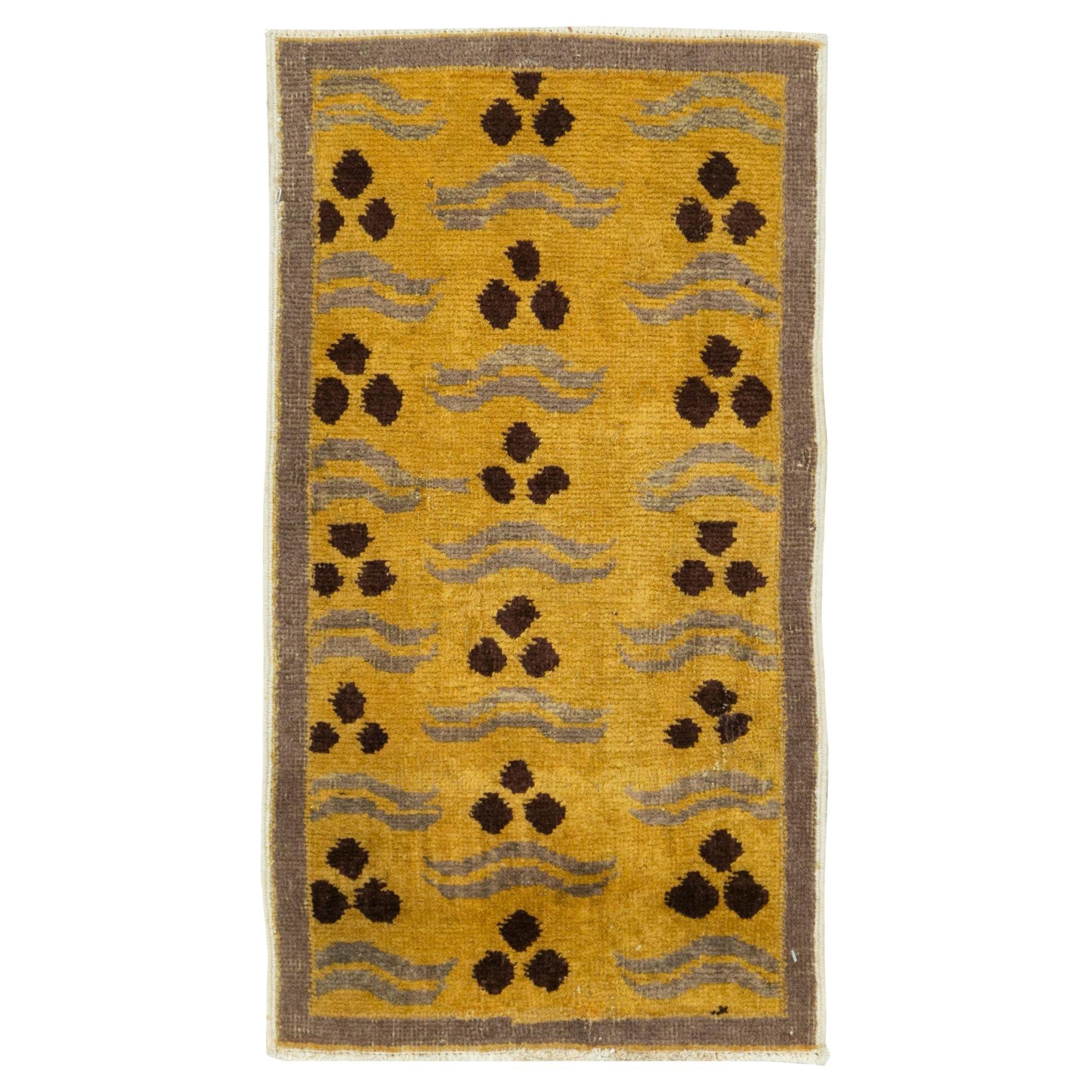 Galerie Shabab Collection Türkischer Art-Deco-Teppich aus der Mitte des 20.