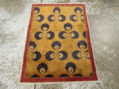 Galerie Shabab Collection Mid-20th Century Turkish Art Deco Throw Rug