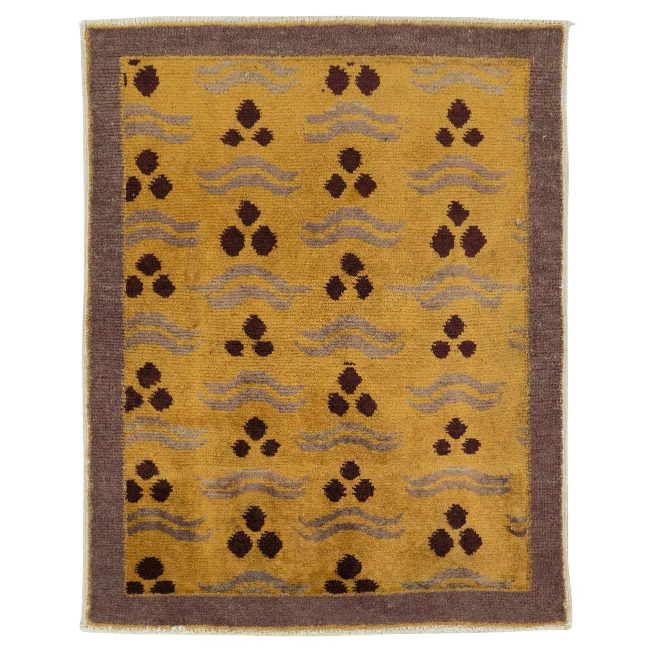 Galerie Shabab Collection Mid-20th Century Turkish Art Deco Throw Rug