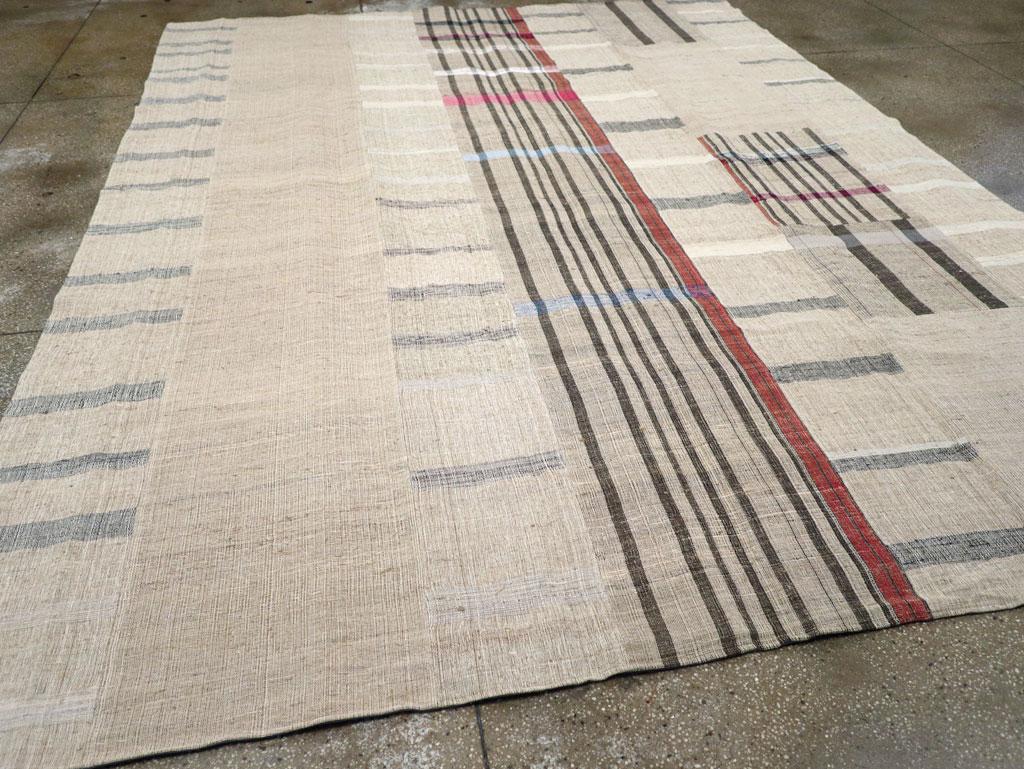 Wool Galerie Shabab Collection Mid-20th Century Turkish Flatweave Kilim Room Size Rug For Sale