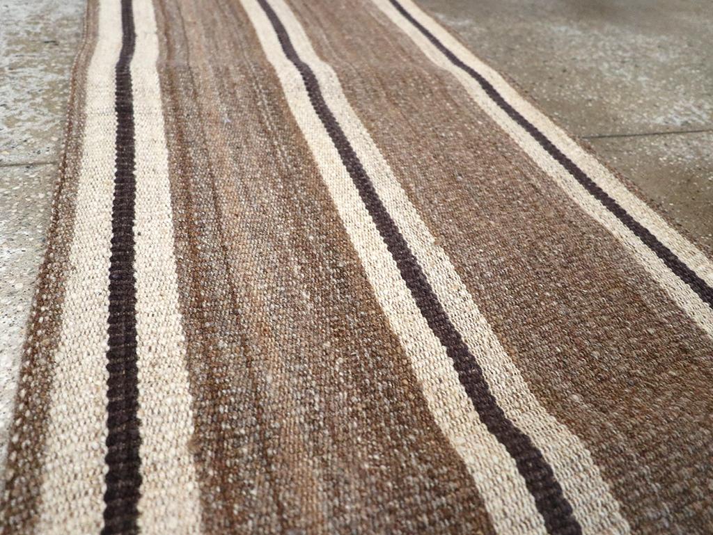 Rustic Galerie Shabab Collection Mid-20th Century Turkish Flatweave Kilim Runner For Sale