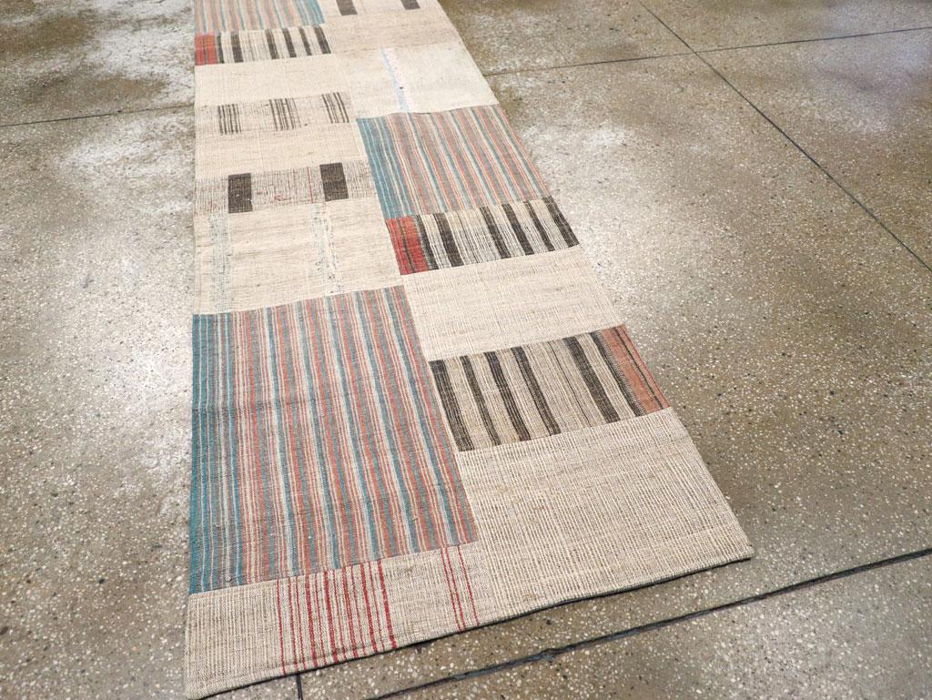 Wool Galerie Shabab Collection Mid-20th Century Turkish Flatweave Kilim Runner For Sale