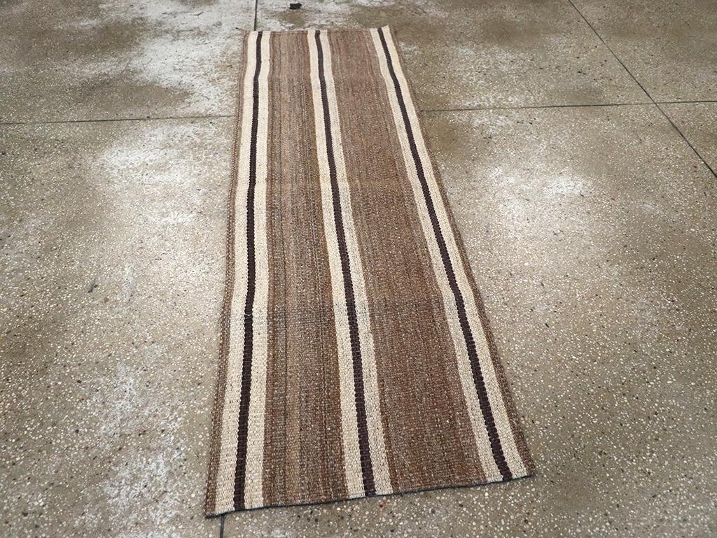 Wool Galerie Shabab Collection Mid-20th Century Turkish Flatweave Kilim Runner For Sale