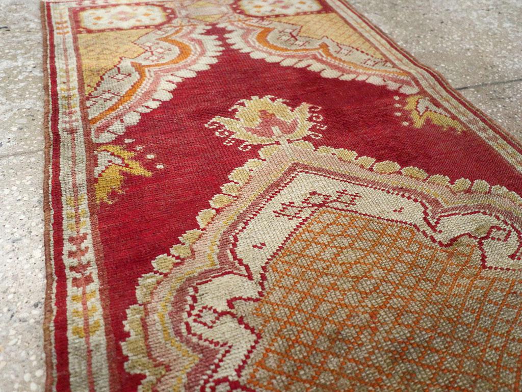Hand-Knotted Galerie Shabab Collection Mid-20th Century Turkish Oushak Rug For Sale