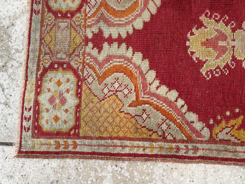 Wool Galerie Shabab Collection Mid-20th Century Turkish Oushak Rug For Sale